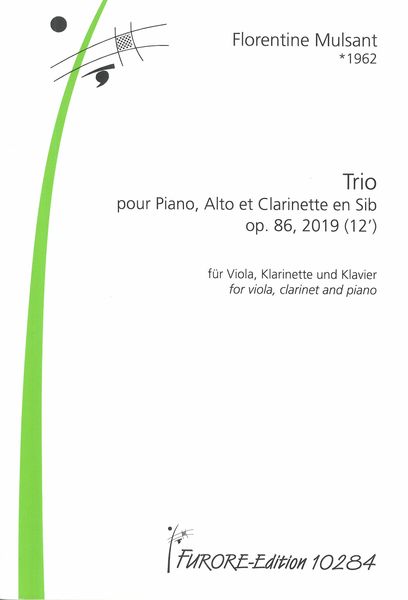 Trio, Op. 86 : Pour Piano, Alto et Clarinette (2019).