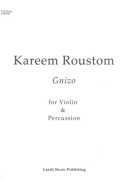 Gnizo : For Violin and Percussion.