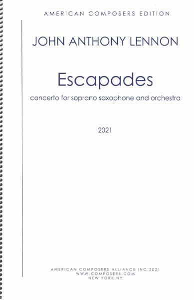 Escapades : Concerto For Soprano Saxophone and Orchestra (2021).