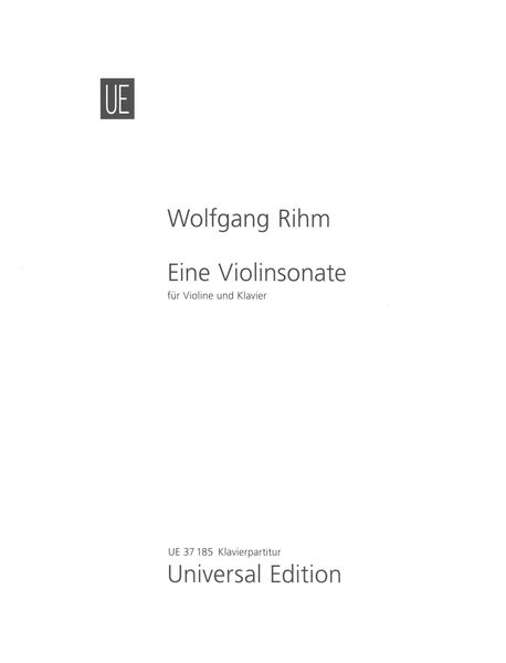 Violinsonate : Für Violine und Klavier (1971-1975).