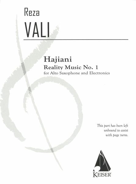 Hajiani - Reality Music No. 1 : For Alto Saxophone and Electronics.