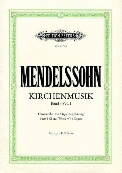 Sacred Music, Vol. 1 : Works For Choir With Organ.