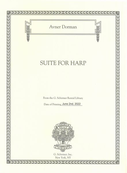 Suite : For Harp.