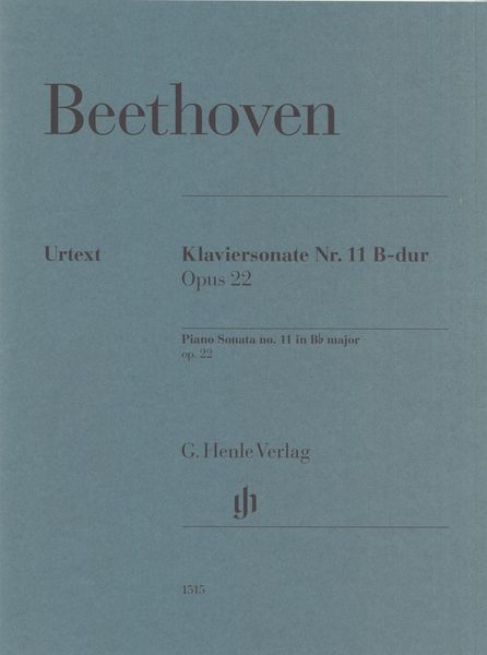 Klaviersonate Nr. 11 B-Dur, Op. 22 / edited by Norbert Gertsch and Murray Perahia.