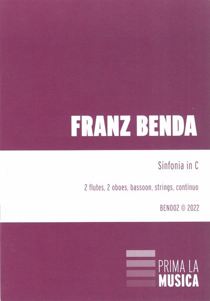 Sinfonia In C : For 2 Flutes, 2 Oboes, Bassoon, Strings and Continuo / edited by Brian Clark.