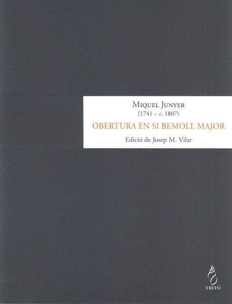 Obertura En Si Bemoll Major / edited by Josep M. Vilar.