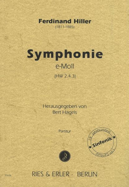 Symphonie E-Moll (Hw 2.4.3) edited by Bert Hagels.