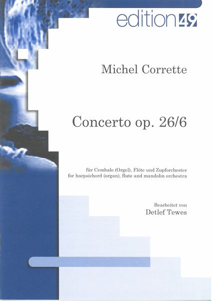 Concerto, Op. 26/6 : Für Cembalo, Flöte und Zupforchester / arranged by Detlef Tewes.