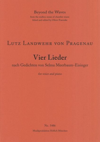 Vier Lieder Nach Gedichten von Selma Meerbaum-Eisinger : For Voice and Piano.