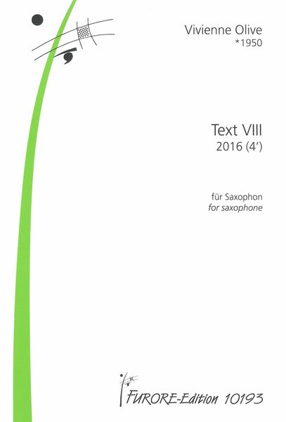 Text VIII : For Saxophone (2016).