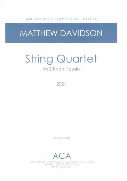 String Quartet : Im Stil von Haydn (2021).