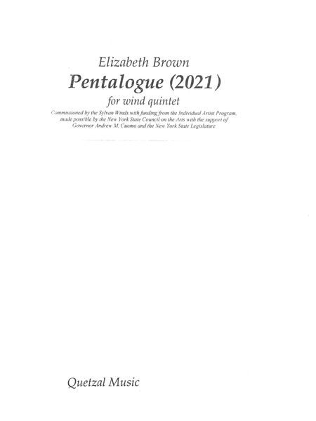 Pentalogue : For Wind Quintet (2021).