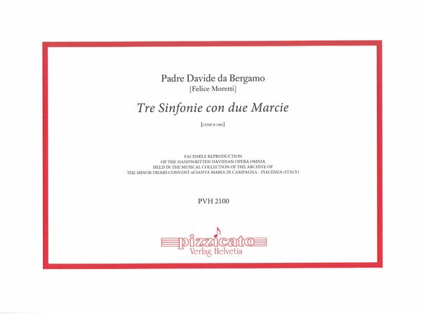 Tre Sinfonie Con Due Marcie, Cfmp.R 1441.