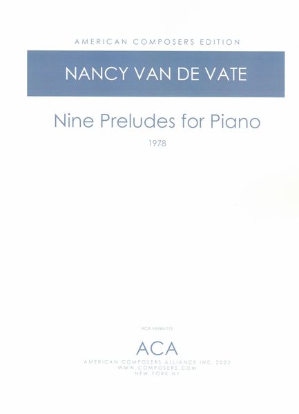 Nine Preludes : For Piano (1978).