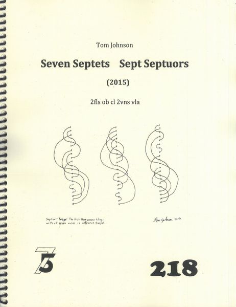 Seven Septets : For Two Flutes, Oboe, Clarinet, Two Violins, and Viola (2015).