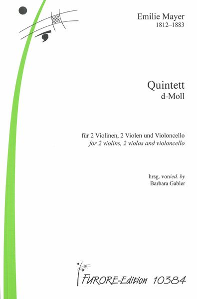 Quintett D-Moll : Für 2 Violinen, 2 Violen und Violoncello / edited by Barbara Gabler.