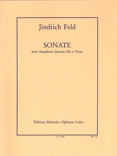 Sonate : Pour Saxophone Soprano Si Et Piano.