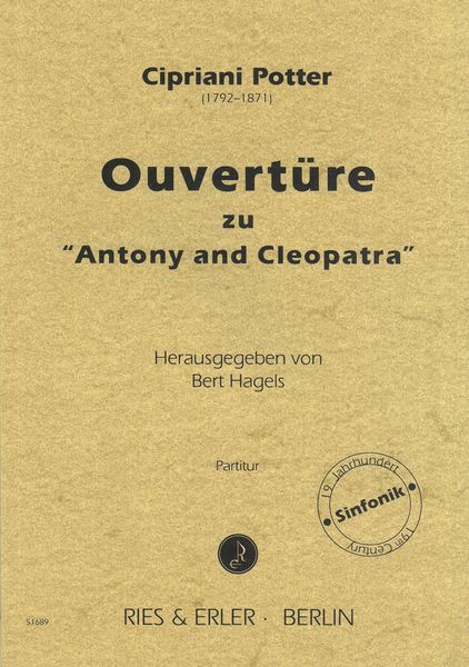 Ouvertüre Zu Antony und Cleopatra / edited by Bert Hagels.