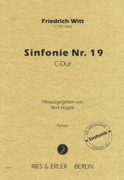 Sinfonie Nr. 19 C-Dur / edited by Bert Hagels.