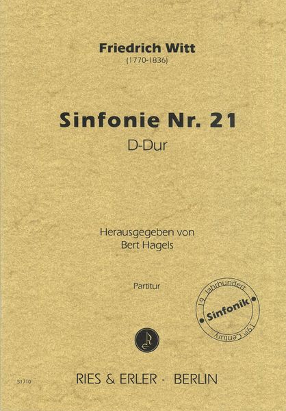 Sinfonie Nr. 21 D-Dur / edited by Bert Hagels.