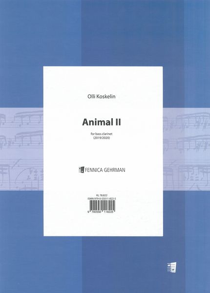 Animal II : For Bass Clarinet (2019/2020).