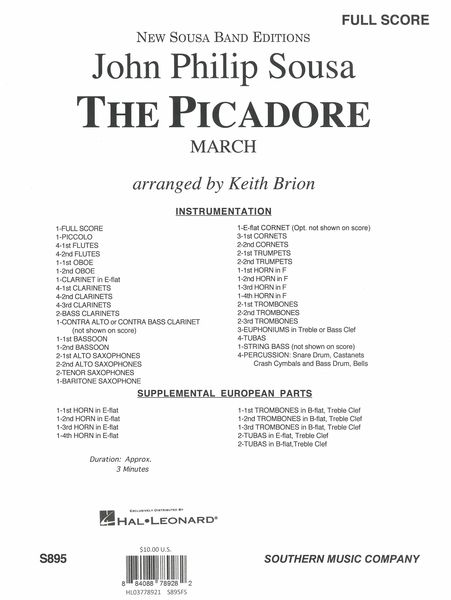 Picadore March : For Concert Band / arr. Keith Brion.