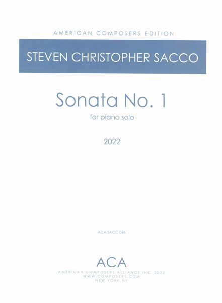 Sonata No. 1 : For Piano Solo (2022).