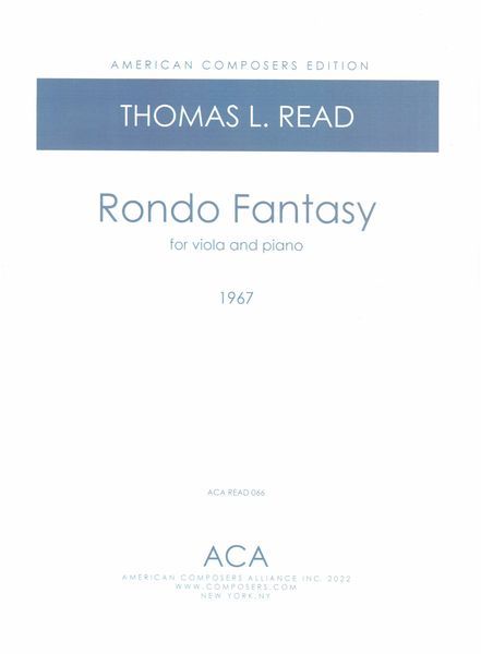 Rondo Fantasy : For Viola and Piano (1967).