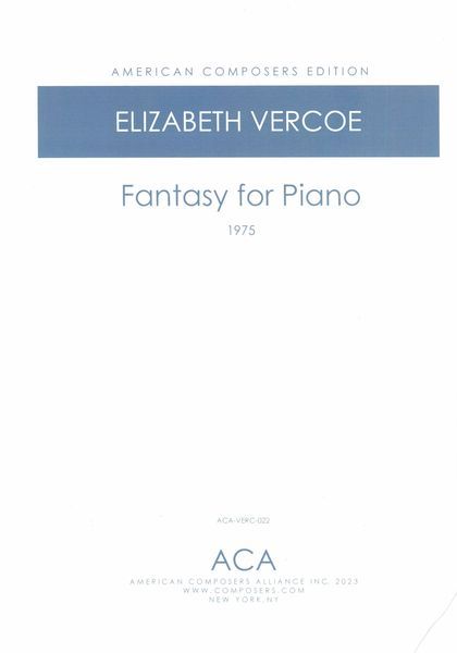 Fantasy : For Solo Piano (1975).