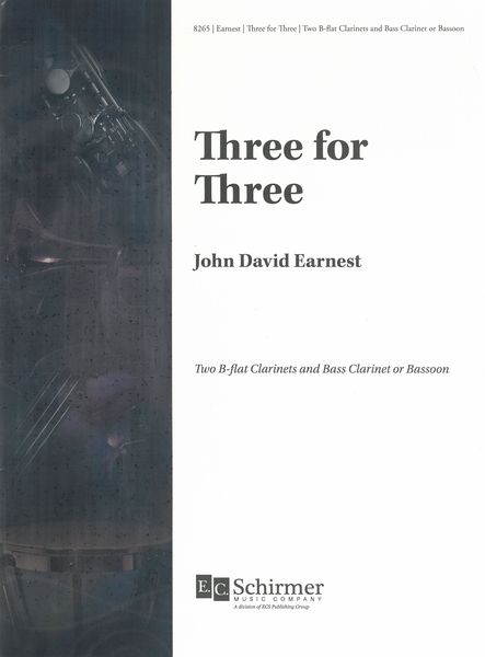 Three For Three : For Two B Flat Clarinets and Bass Clarinet Or Bassoon.