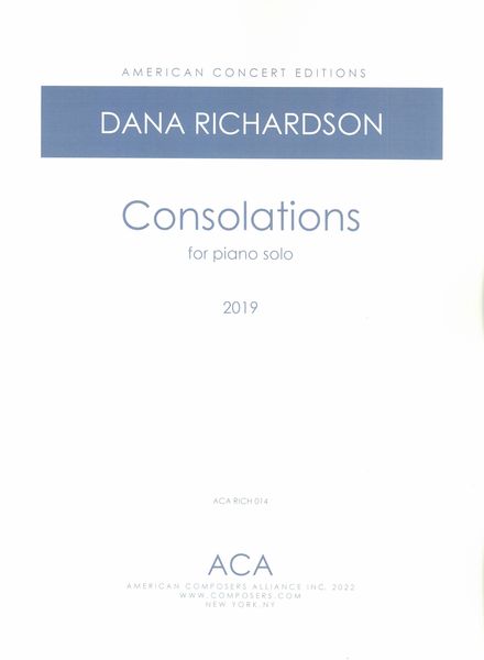 Consolations : For Piano Solo (2019).