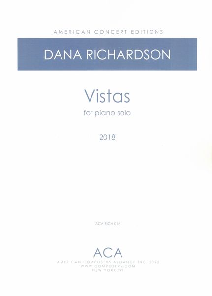 Vistas : For Piano Solo (2018).