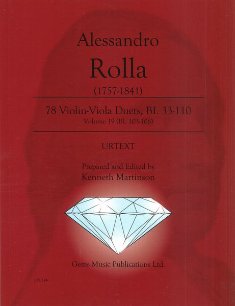 78 Violin-Viola Duets, Bi. 33-110 : Vol. 19 (Bi. 103-106) / edited by Kenneth Martinson.