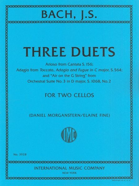 Three Duets : For Two Cellos / arranged and edited by Daniel Morganstern and Elaine Fine.