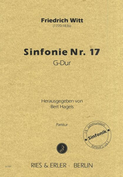 Sinfonie Nr. 17 G-Dur / edited by Bert Hagels.