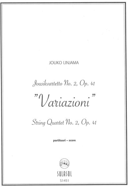 String Quartet No. 2, Op. 41 : Variazioni (1979).