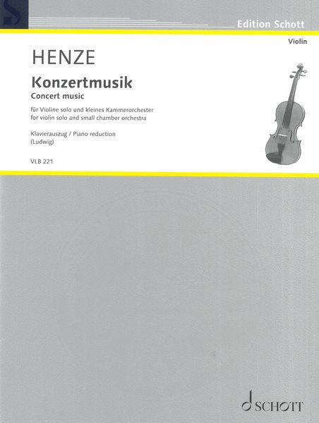 Konzertmusik : For Violin Solo and Small Chamber Orchestra / Piano reduction by Claus-Dieter Ludwig.