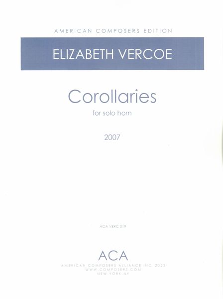 Corollaries : For Solo Horn (2007).