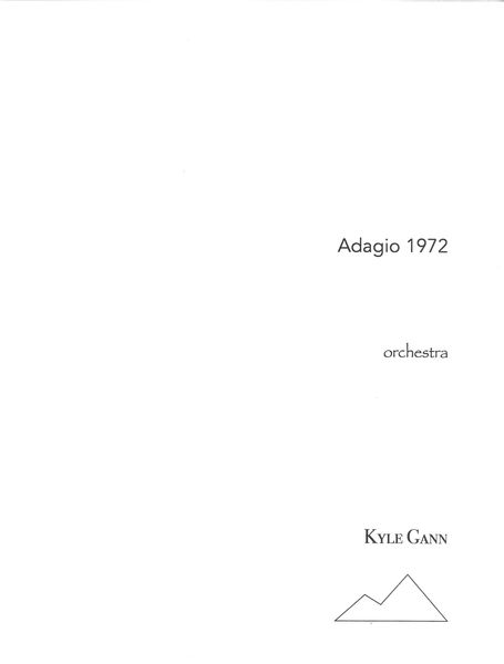 Adagio 1972 : For Orchestra.