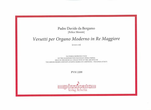 Versetti Per Organo Moderno In Re Maggiore, Cfmp.R 1389.
