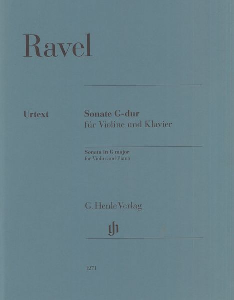 Sonata In G Major : For Violin and Piano / edited by Ulrich Krämer.