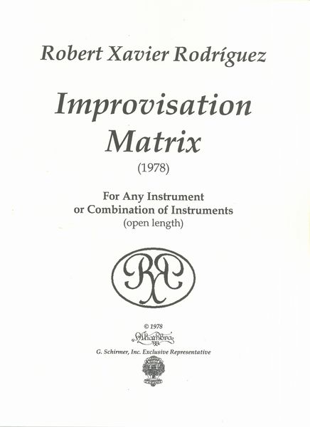 Improvisation Matrix : For Any Instrument Or Combination of Instruments (Open Length) (1978).
