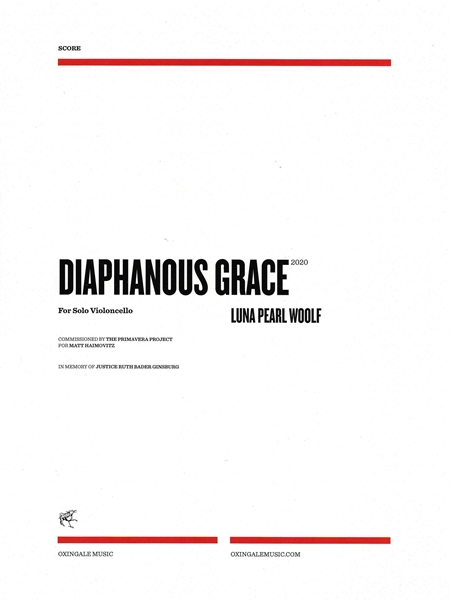 Diaphanous Grace : For Solo Violoncello (2020).