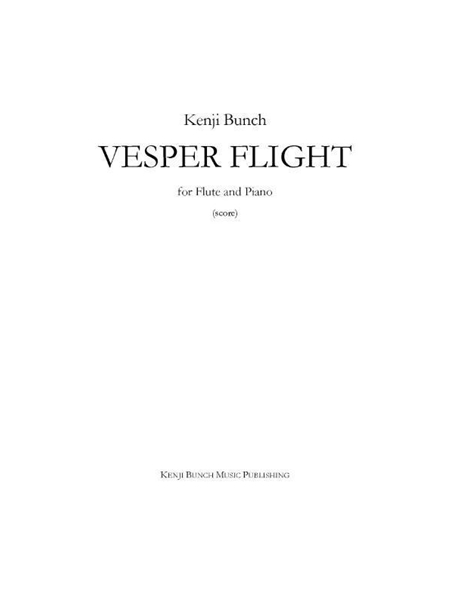 Vesper Flight : For Flute and Piano.