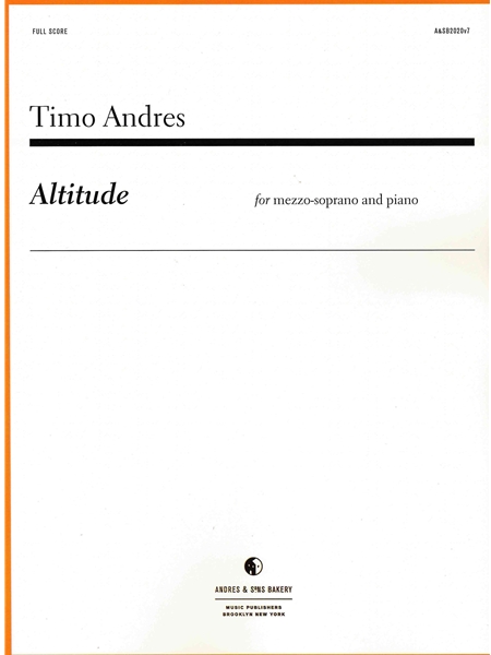 Altitude : For Mezzo-Soprano and Piano.