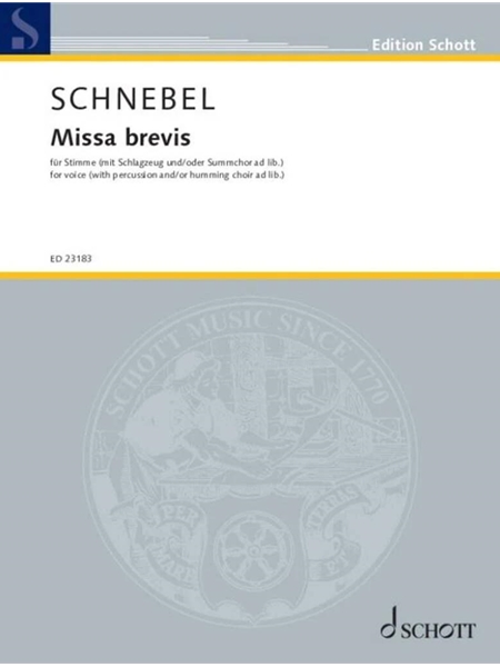 Missa Brevis : For Voice (With Percussion and/Or Humming Choir Ad Lib.) (2000-2002).