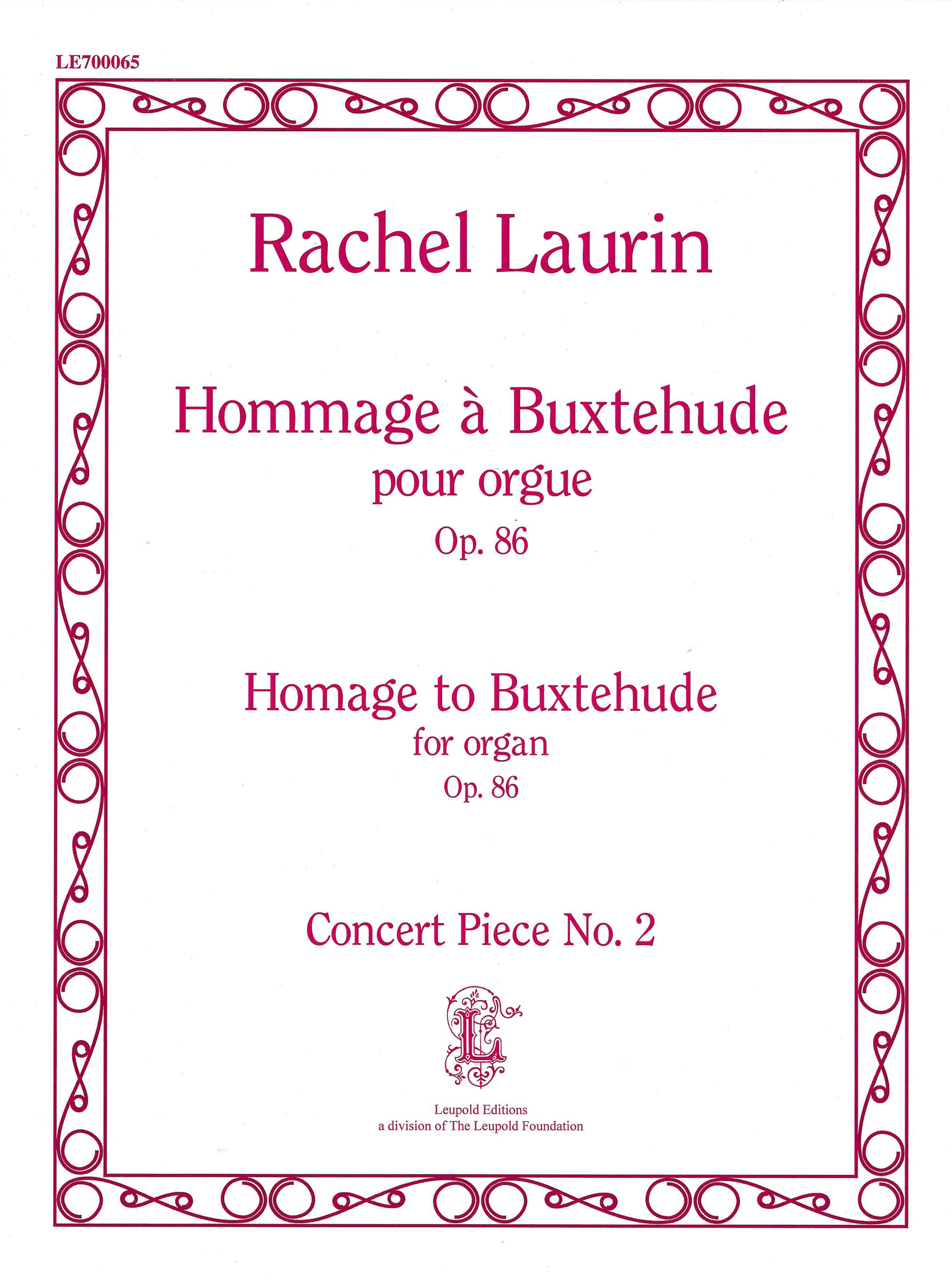 Hommage à Buxtehude, Op. 86 (Concert Piece No. 2) : Pour Orgue.