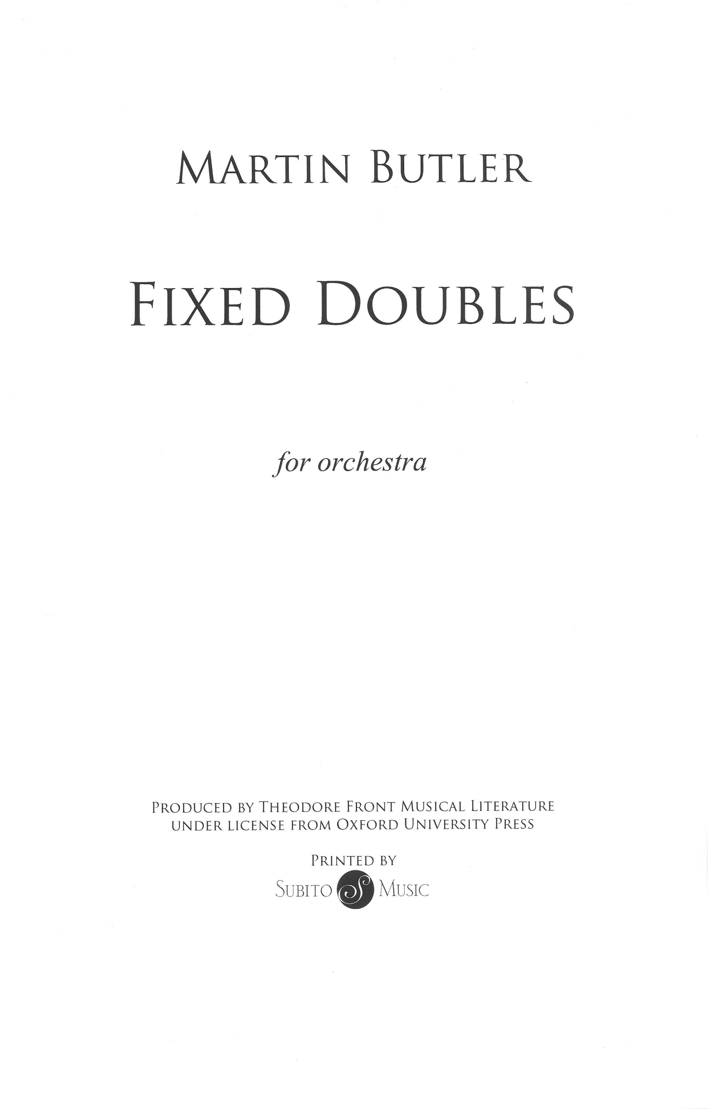 Fixed Doubles : For Orchestra (1989).