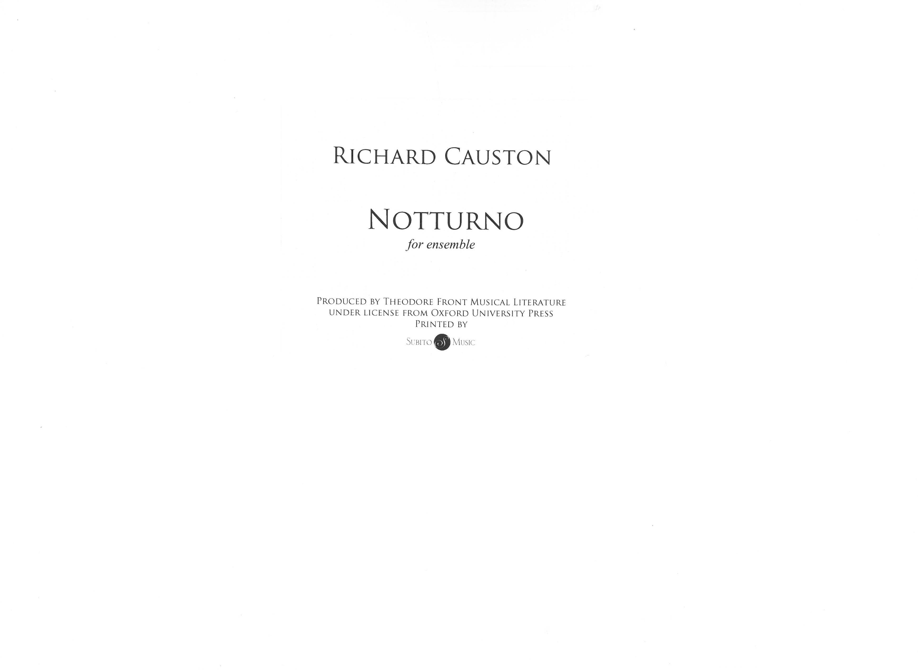Notturno : For Ensemble (1998, Rev. 2001).