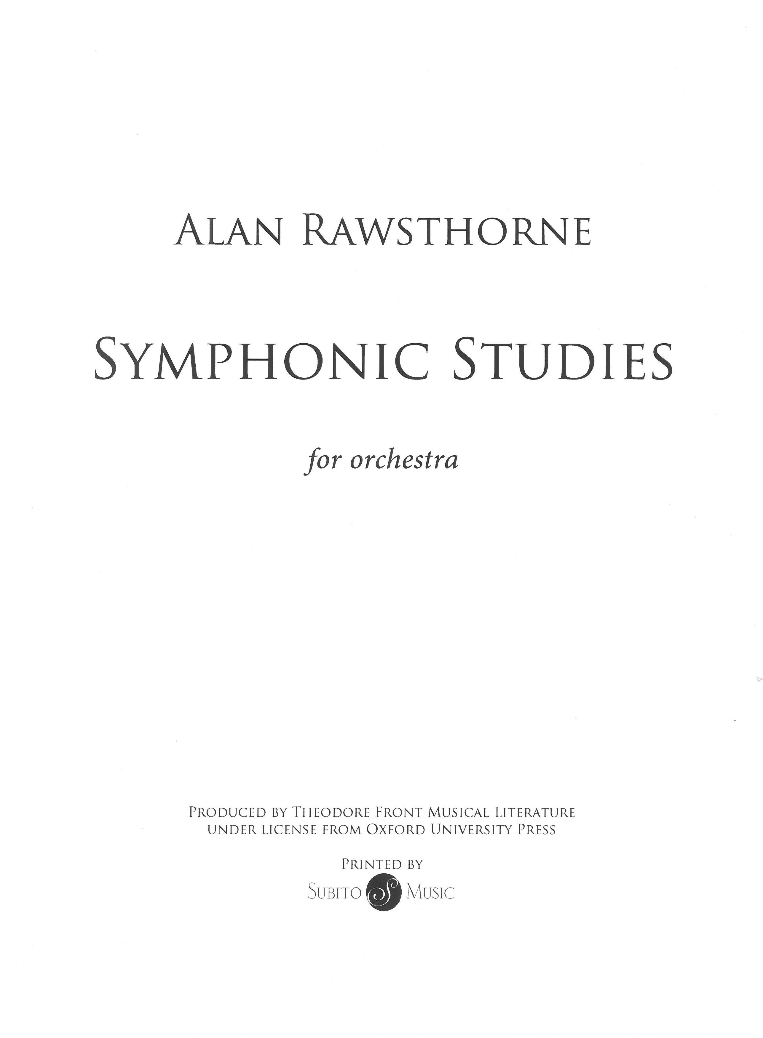 Symphonic Studies (1938).
